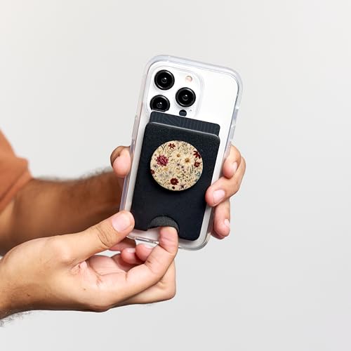 Mixed Flower Bouquet Floral Pattern Wildflowers PopSockets PopWallet for MagSafe - style: Magnetic PopWallet