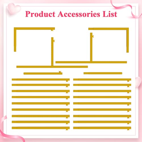 Wokceer Wedding Arch Backdrop Stand Square 7.2 x 6.6 FT Wedding Arches for Ceremony Metal Balloon Arch Frame for Weddings Birthday Party Garden Arbor Anniversary Event Decor - color: Gold, size: 7.2FT x 6.6FT