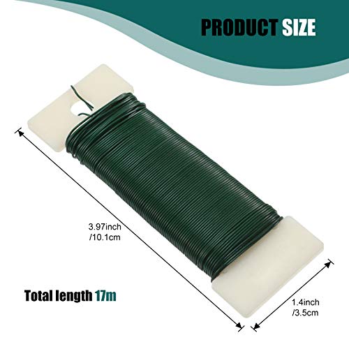 6 Rolls 112 Yards Floral Flexible Paddle Wire Floral Bind Wire for Crafts, Christmas Garland and Flower Arrangements DIY Craft, Christmas Holiday Decoration(Green Red Silver Gold Black Rose Gold) - color: Green Red Silver Gold Black Rose Gold
