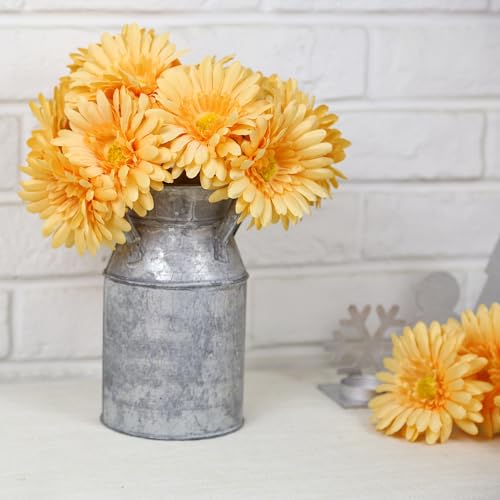 TOPIA Artificial African Daisies Flowers African Daisy Silk Flowers Artificial Gerbera Daisies Pack of 10 (Champagne) - color: Champagne, size: 10pcs