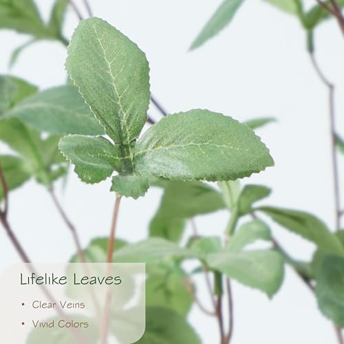 Bellacat 7ft Artificial Quince Leaf Tree with Realistic Trunks, 84in Faux Quince Leaf Tree with Lifelike Leaves for Garden, Home, Living Room Decor - style: 7ft Quince Leaf Tree