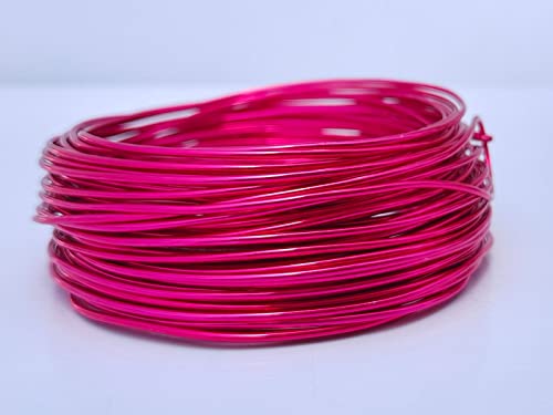 15 Gauge Anodized Aluminum Wire 49 Feet for Jewelry Making Craft DIY（1.5mm,Rose Red,41505） - color: Rose Red, size: 15 Gauge