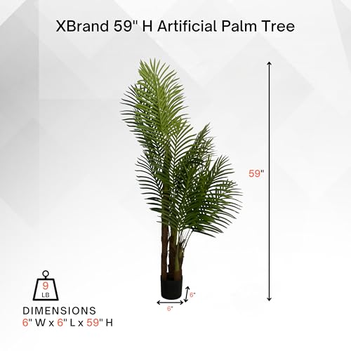 XBrand 5ft Artificial Palm Tree, Lifelike Tropical Decor for Home & Office - color: Palm Tree - 5ft