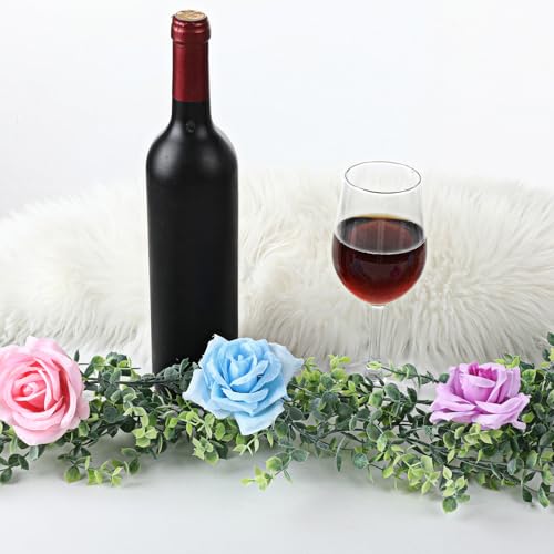 6 Pack Artificial Eucalyptus Garland, Fake Eucalyptus Greenery Garland Wedding Artificial Vines, 5.9 Feet/Strand Fake Hanging Plant for Table Festival Party Decoration