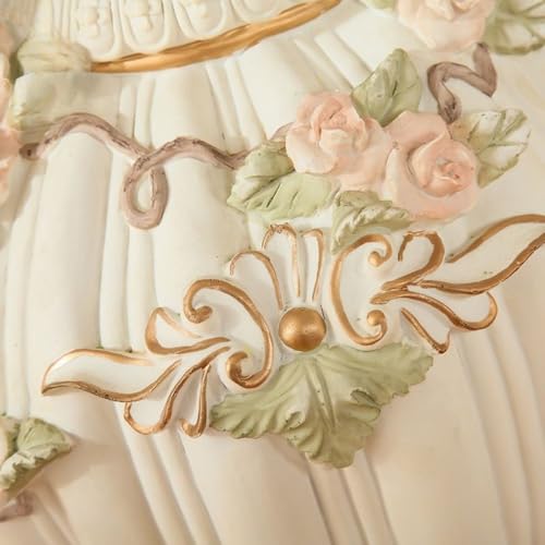 European Style Angel Cherub Floor Vase, Resin, Beige, 28.35" H x 19.70" L x 13.20" W, Baroque Baroque Art Deco for Living Room