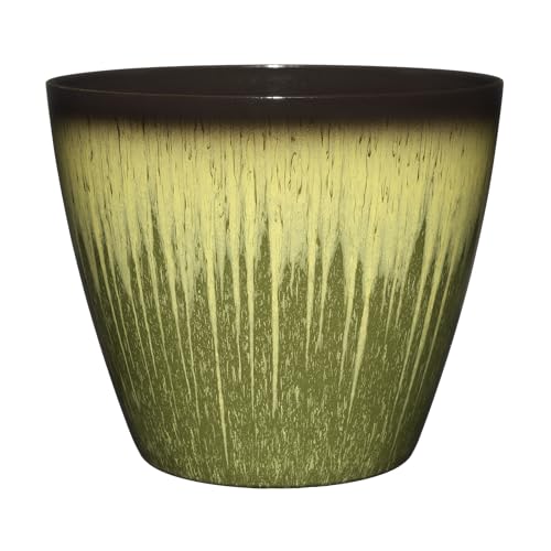 Classic Home and Garden Vogue Planter Pots w/Pottery Quality Finish - Modern Indoor & Outdoor Flower Pots - UV-Resistant Porch Planters - Decorative Pot for Flowers & Herbs (8” Willow Green) - color: Willow Green