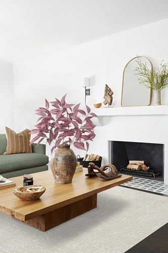 Briful Faux Fall Stems Eucalyptus Stems Artificial Branches for Vase Set of 3 Fake Burgundy Stems Sprays for Home Decor Indoor Party Wedding - color: Burgundy#073