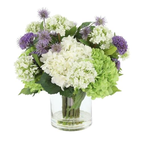 Into The Mystic, Faux Floral Arrangement, Large-Size Premium Artificial Indoor Flower Display with Beautiful Blooms and Foliage - High Energy Natural Looking Floral - color: Into the Mystic