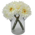 TOPIA Artificial African Daisies Flowers African Daisy Silk Flowers Artificial Gerbera Daisies Pack of 10 (White) - color: White, size: 10pcs