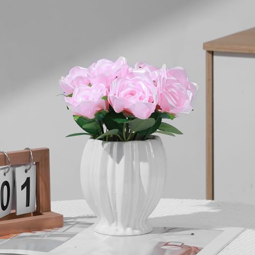 Pre-Assembled Satin Ribbon Petals (100Pcs), DIY Forever Rose Kit for Creating Unique Mother's Day, Wedding Bouquets - color: 100 Pcs Rose Pink