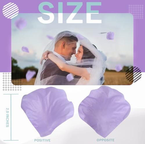 SITUMEIZI 1500PCS Artificial Silk Rose Petals Wedding Party Decoration,Purple Rose Petals for Romantic Night for Her Set Flowers Petals Fake Rose Marriage Proposals Decor - color: Purple, size: 1500