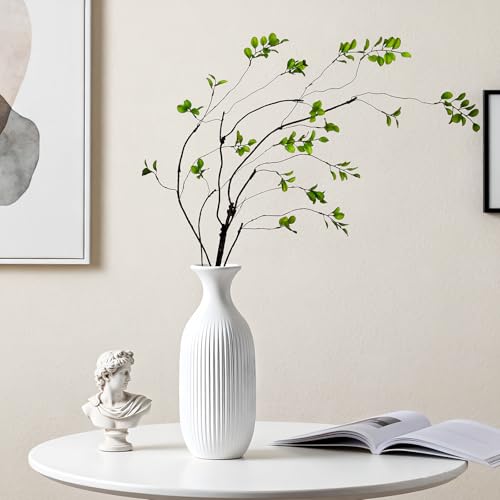 Waipfaru 6PCS Artificial Ficus Branches for Vase, Faux Greenery Stems for Vase Filler, 47in Realistic Flexible Eucalyptus Stems Fake Artificial Twig Plants Indoor Home Tables Centerpieces Office Decor - size: 6 Pcs