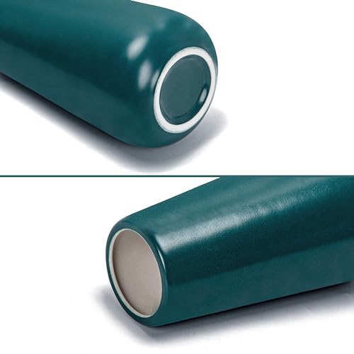 D'vine Dev 8 Inch Ceramic Flower Vase Matte Finishing, Minimalist Design for Home Décor, Bedroom, Living Room, Centerpieces, Office, Emerald Green, VS-XH-F-1 - color: Emerald Green, size: 8 Inch