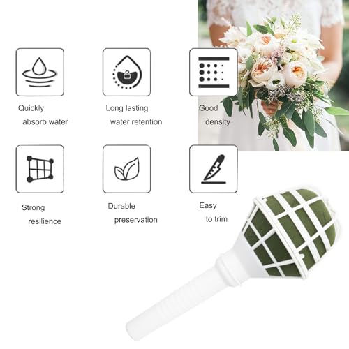 Etetevntt 6 PCS Bouquet Holders Foam Floral Handle Handle Bouquet Holder for DIY Wedding Foam Bouquet Handle Flower Arrangement Wedding Bouquet Supplies