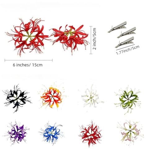 9Pcs Silk Spider Plant Fake Flowers Heads,Artificial Flowers Spider Silk Flowers for Crafts,Fake Flowers Bulk,Artificial Flowers for Cake Decoration Wedding Party Birthday Home Décor(Blue) - color: Blue