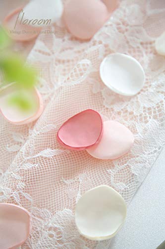 Floroom 500pcs Rose Petals Blush Pink Faux Silk Flower Petals for Wedding Flower Girl Basket Aisle Scatter Cake Dinner Table Centerpieces Party Confetti Bridal Shower Romantic Night Decoration - color: Coral Blush, size: 500pcs
