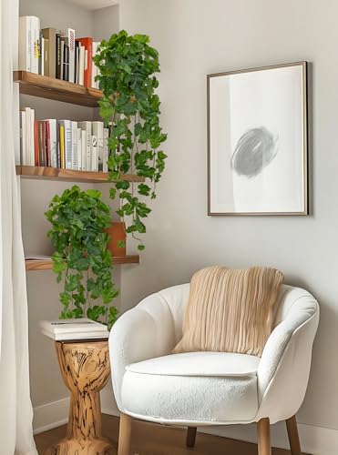 24" Artificial Hanging Plant Ivy Vine Green Plants Decorative Artificial Plants Fake Hanging Plants for Window Wall Decorations - color: Grape Leaf, size: 48-inch