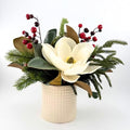 Happy Holiday Petite - Floral Arrangement, Premium Artificial Indoor Flower Display with Beautiful Blooms and Foliage - Artificial Plants & Flowers - color: Happy Holiday Petite