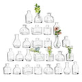 Glasseam Clear Glass Vases for Centerpieces: Mini Flower Vase Set 28Pcs Bud Vases in Bulk - Modern Small Vases for Home Room Wedding Party Dining Table Center Decor - size: 28Pcs-mini vases