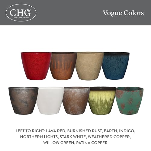 Classic Home and Garden Premiere Collection Planter, Vogue 8", Indigo - color: Indigo