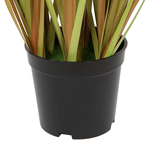 Vickerman Everyday 24" Artificial Mixed Brown Grass with Black Plastic Pot - Faux Grass Plant Decor - Home Or Office Indoor Greenery Accent - Faux Grass for Indoor - size: 24 in