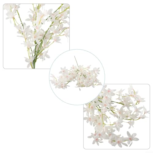 FABULETTA Artificial Flower Arrangement, Perfect for Weddings, Offices, and Living Rooms, (White) - color: White