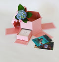 USA-SALES UNIKPACKAGING Premium Quality Hexagon Shape Flower Gift Box, w Drawer, Size 9.5″ x 8.3″ x 6.1″ inch, for Luxury Style Flower Arrangements (Pink) - color: Pink