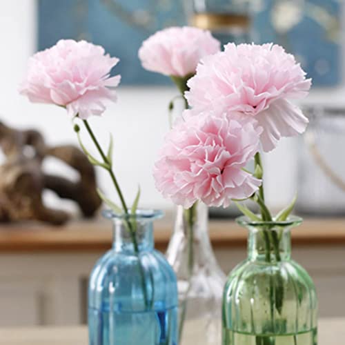 18inch Artificial Flowers 10pcs Carnations Flowers Silk Hydrangea Bridal Wedding Bouquet for Home Garden Party Office Coffee House Decorations (Pink)arden Party Office Coffee House Decorations (Pink) - color: Pink