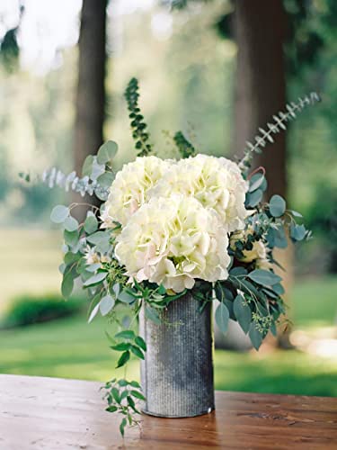 DILATATA 21" Artificial Hydrangea Long Stems Silk Hydrangea Flowers for Home Table Centerpieces Fake Flowers Arrangements Wedding Bouquets DIY Decorations-3PCS White Pink Hydrangeas - color: White Pink, size: 3PCS