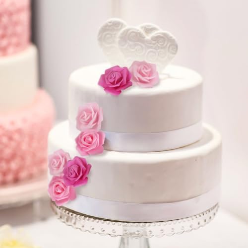 200pcs Pink Foam Roses Heads,3inch Blush Faux Flowers Artificial Rose Stemless Fake Flower Bulk for DIY Floral Crafts,Cake Decoration Wedding,Baby Shower Flower Centerpieces(Shades of Pink) - color: 200pcs Shades of Pink