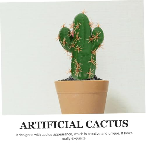 Toddmomy 3pcs Faux Cactus Figurine Realistic Landscape Decor for Home Office Bonsai for Cozy Ambiance and Unique Adornment Simulated Plant Decoration