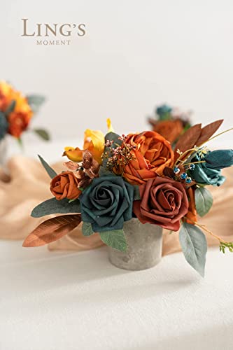 Ling's moment Artificial Roses, Peacock Green, 3 Inch 25 Pcs | Foam Material, With Stems, DIY Floral, Wedding Bouquet/Centerpieces, Party/Room/Garden Decor - color: Gn- Peacock Green, size: 25Pcs