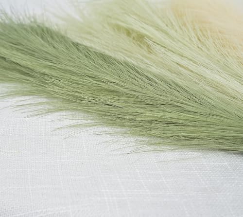 LSKYTOP Green Pampas Grass Decor,23Inch 12pcs Faux Pampas Grass Bouquets Artificial Pampas Fake Pampas Flower for Home Living Room Bedroom Vase Decor - color: Green 12pcs