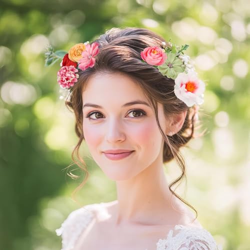 ATTGREAT Fake Flower Heads Mini Silk Flowrs Bulk Small Flower 3D Loose Faux Daisy Rose Sunflowers Plum Blossoms Craft for Wedding Party Cake Baby Shower Home Decor, 110Pcs(Multicolor) - color: Multi Color