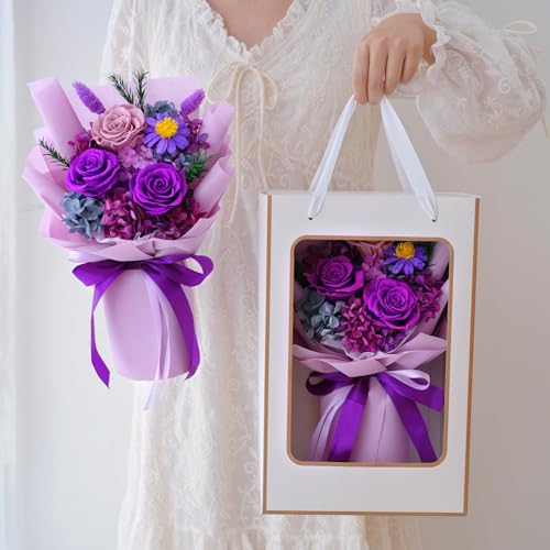 Forever Flower,Flowers for Delivery,Roses Bouquet Lasting for 3 years,Birthday Flowers,Sympathy Flowers,Gifts for Her Women Mom Grandma Wife Friends