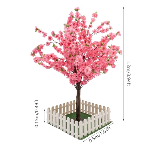 Artificial Cherry Blossom Tree for Home Decor Pink Cherry Sakura Tree Light Faux Cherry Blossom Tree for Indoor Outdoor Office Wedding Party Decor (4FT Tall/1.2M) - color: Pink, size: 4FT Tall/1.2M