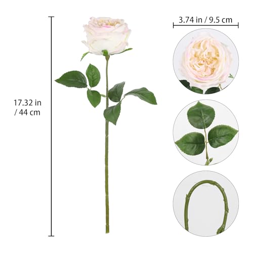 IPOPU Real Touch Light Pink Rose Artificial Flowers 5PCS Faux Peony Flowers Stems for Wedding Bouquet Party Home Decor(Light Pink) - color: Light Pink
