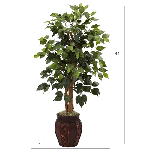 Nearly Natural 44in. Ficus Tree with Decorative Planter
