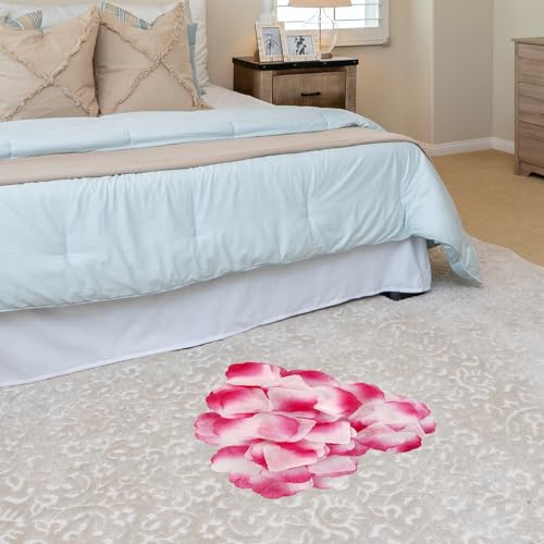 JHFGJGH 500 Pcs Exquisite Red&White Rose Petals, Emulation Silk Rose Petals, Artificial Flower Petals for Romantic Nights, Weddings, Events, and Valentine's Day Deco (Red&White) - color: Red&white