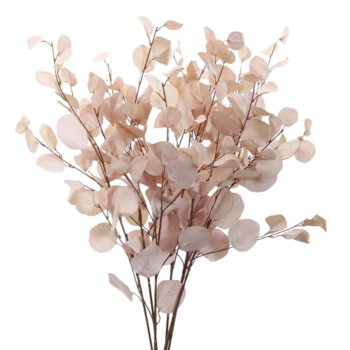 3 PCS Artificial Eucalyptus Stems Long 33" Fake Eucalyptus Leaves Branches for Vase Home Wedding Party Decorations, Light Purple - color: Light Purple*3