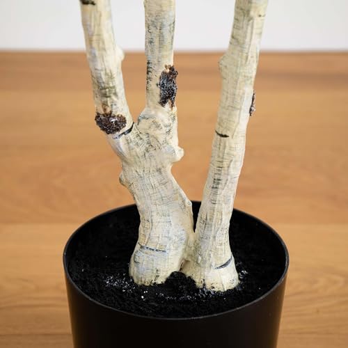 Nearly Natural 7ft. Artificial Birch Tree with Real Touch Leaves - size: 7ft