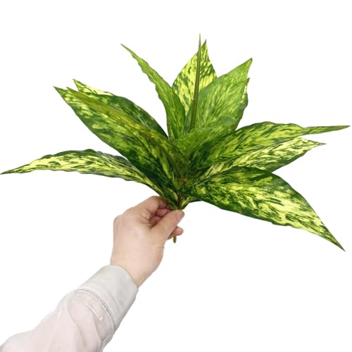 Artificial Agave Fake Plants, Faux Grass Shrubs Plastic Flower Plant for Wedding Party Office Indoor Outdoor Home Yard Garden Greenery Leaves Decor UV Resistant Planter Filler Decoration Yellow 4 Pack - color: Agave Grass/ Yellow / 4 Pack