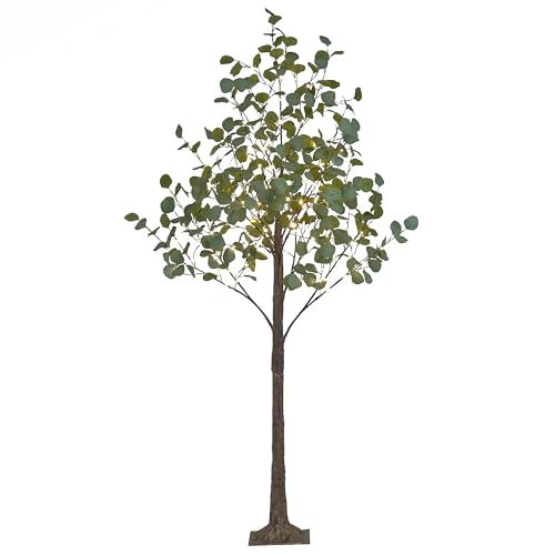 Lighted Eucalyptus Tree 6FT 270 LED Artificial Tree for Decor Inside and Outside Home Patio Wedding Festival Christmas Decoration Warm White - size: 5ft 10in