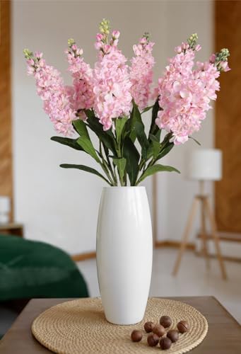 IPOPU Pink Silk Snapdragon Artificial Flowers, 6PCS Antirrhinum Fake Flowers 31.50'' Long Stem Delphinium Faux Flowers for Home Decor Wedding Table Centerpieces (Light Pink) - color: Light Pink