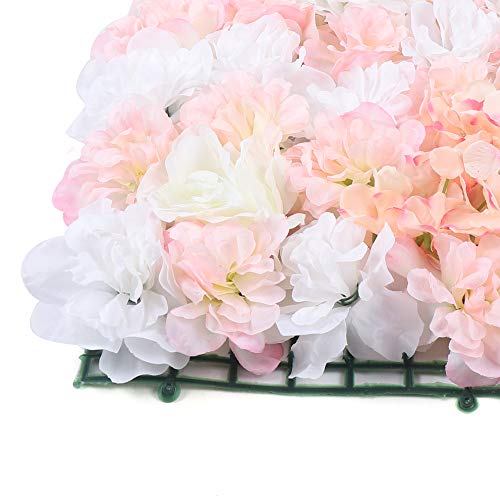 Artificial Flower Wall Panels,6PCS Floral Panels,Artificial Silk Flower Wall Panel,Table Fall Decor Wall Backdrop Faux Flower Panel for Wedding (6PCS-23.62 x 15.74 inches) - color: 6pcs-23.62 X 15.74 Inches