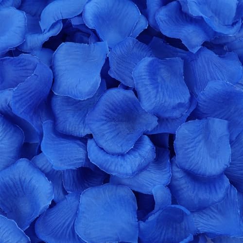 1000 Pcs Artificial Fake Rose Petals,Flower Petals for Romantic Night, Engagement, Party, Wedding, Event Flower Decorations, in Bulk(Blue) - color: Blue, size: 1000Pcs