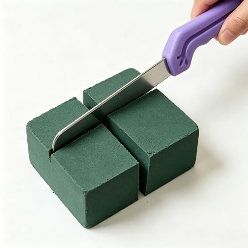 Tinsow Floral Foam Knife Florist Professional Cutting Knife for Flower Foam Block, Cake, Fruit, Utility Tool for Flower Clay Blocks (Light Purple) - color: Purple