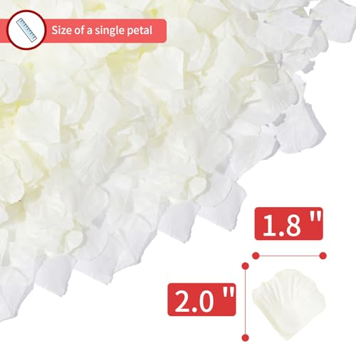 1000 Pcs Artificial Fake Rose Petals,Flower Petals for Romantic Night, Engagement, Party, Wedding, Event Flower Decorations, in Bulk(Beige) - color: Beige, size: 1000Pcs