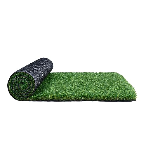 VEVOR Artifical Grass Turf, 3 x 5 ft Thick Grass Rug Indoor Outdoor, 1.38" Realistic Synthetic Grass Mat with Drainage Holes, Perfect for Patio Garden Lawn Home Backyard Dog Mats - size: 3 x 5 FT