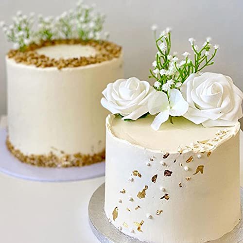 200pcs Ivory Artificial Foam Rose Flower Head, 3-Inch Fake Flower Heads Stemless Flowers for DIY Crafts,Wedding Bouquets Centerpieces Arrangements Party Baby Shower Home Decor (Ivory) - color: Ivory, size: 200PCS